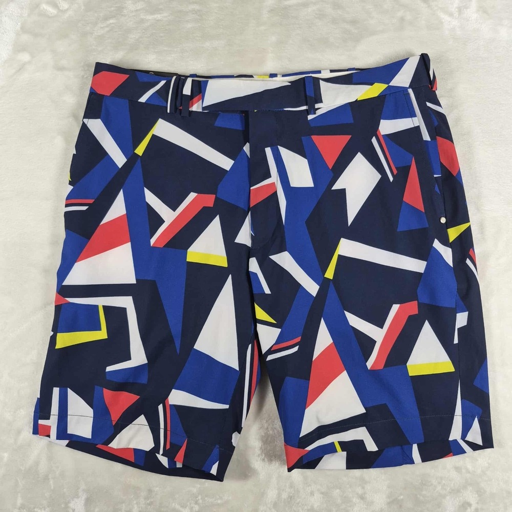 RLX Ralph Lauren Golf Shorts Men's 35 Abstract Geometric Color Block Print NWT